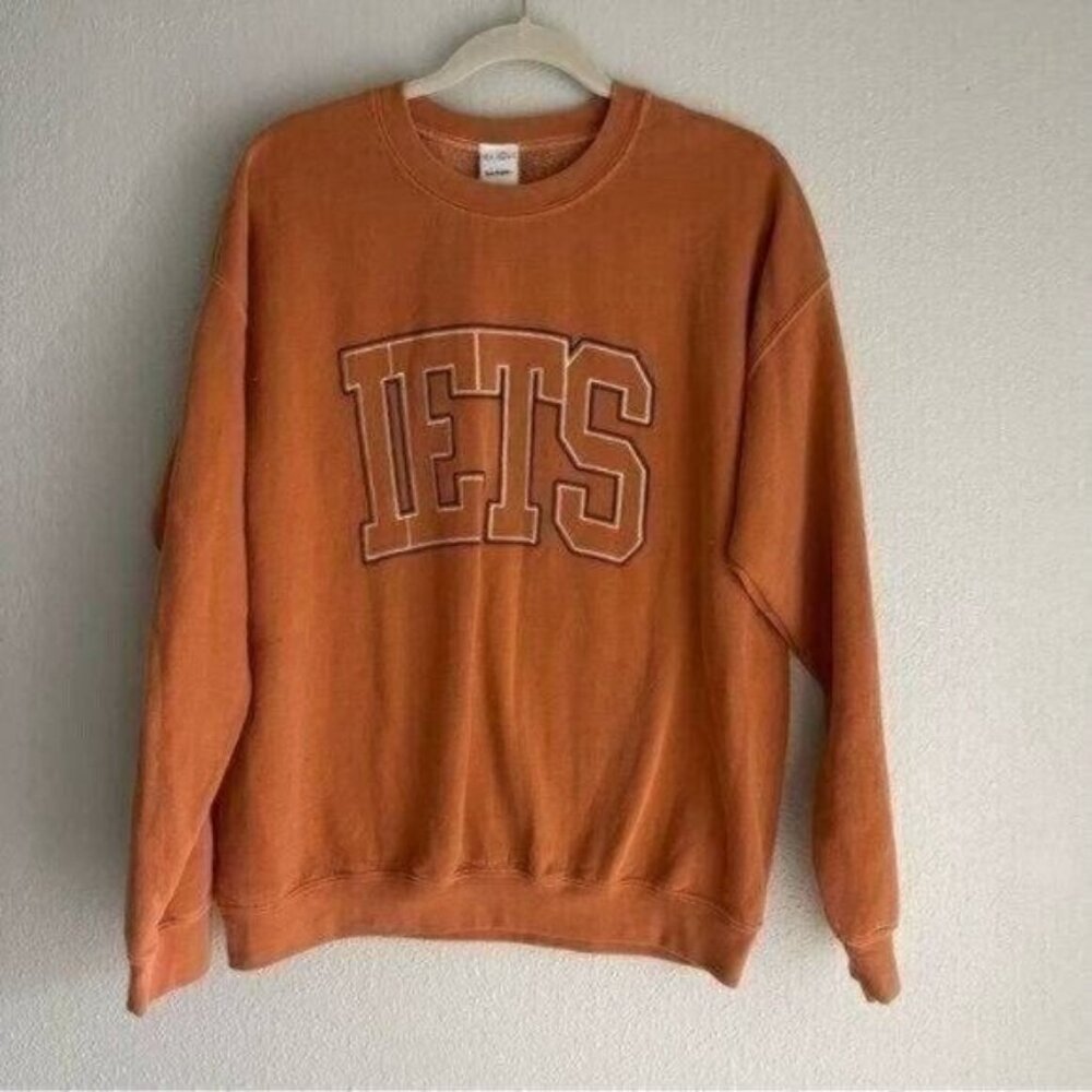 IETS Frans Orange Embroidered Sweatshirt  Size M - Picture 3 of 5